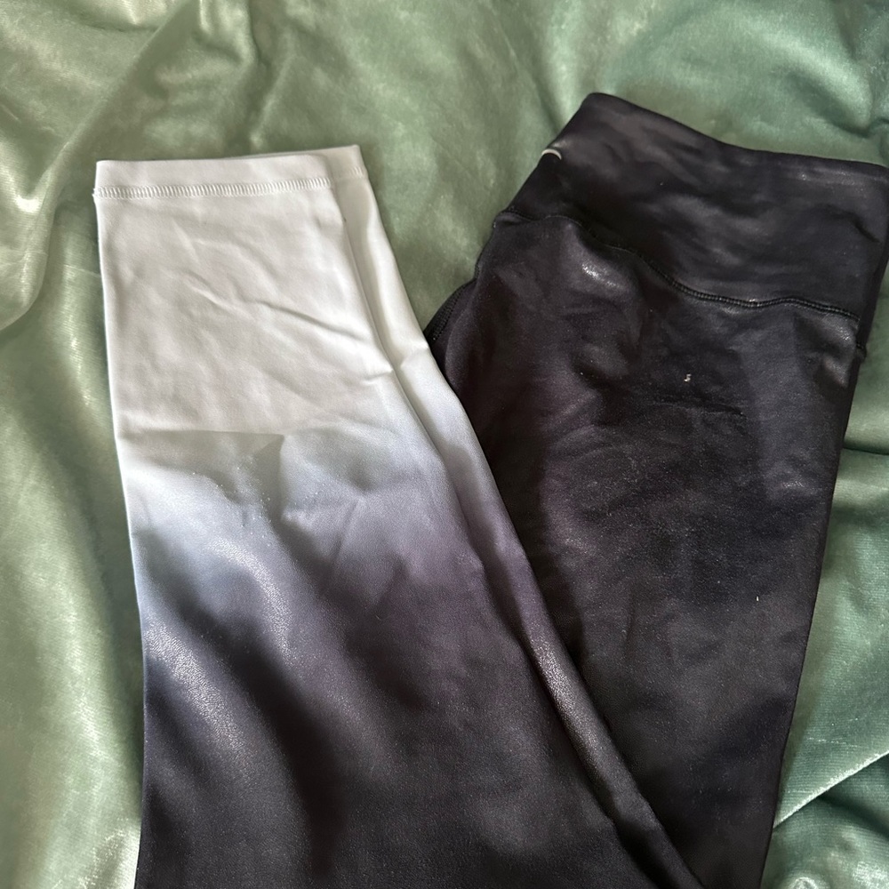 ZYIA black and white ombré leggings